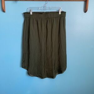 LOFT Dark Green Midi Skirt